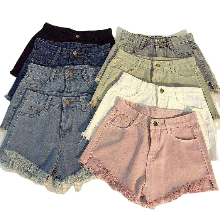 women's high waisted summer denim shorts casual split styles printed skinny washed solid colors fabric shipped randomly women's high waisted summer denim shorts casual split styles printed skinny washed solid colors fabric shipped randomly