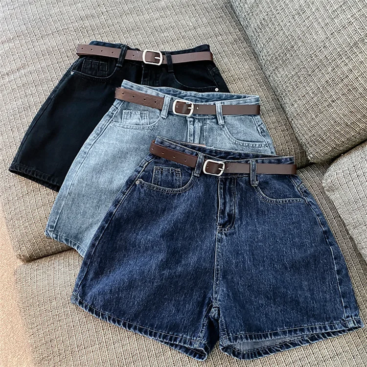 thk women's summer denim shorts high waist simple slimming loose wide leg a line hot pants thk women's summer denim shorts high waist simple slimming loose wide leg a line hot pants