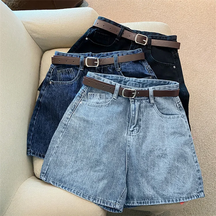 thk women's summer denim shorts high waist simple slimming loose wide leg a line hot pants thk women's summer denim shorts high waist simple slimming loose wide leg a line hot pants