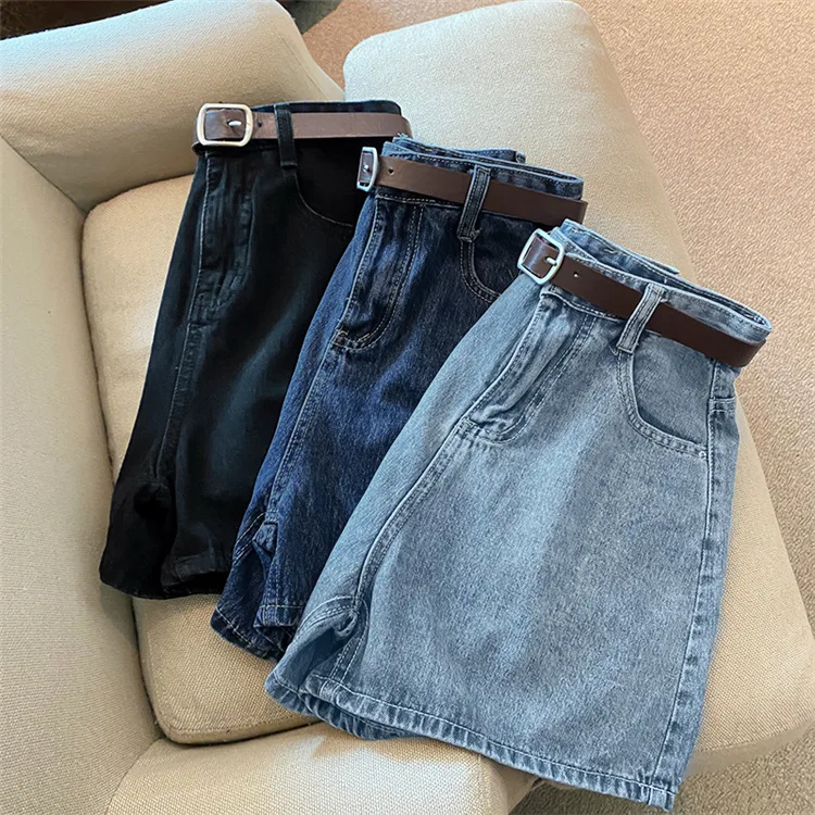 thk women's summer denim shorts high waist simple slimming loose wide leg a line hot pants thk women's summer denim shorts high waist simple slimming loose wide leg a line hot pants